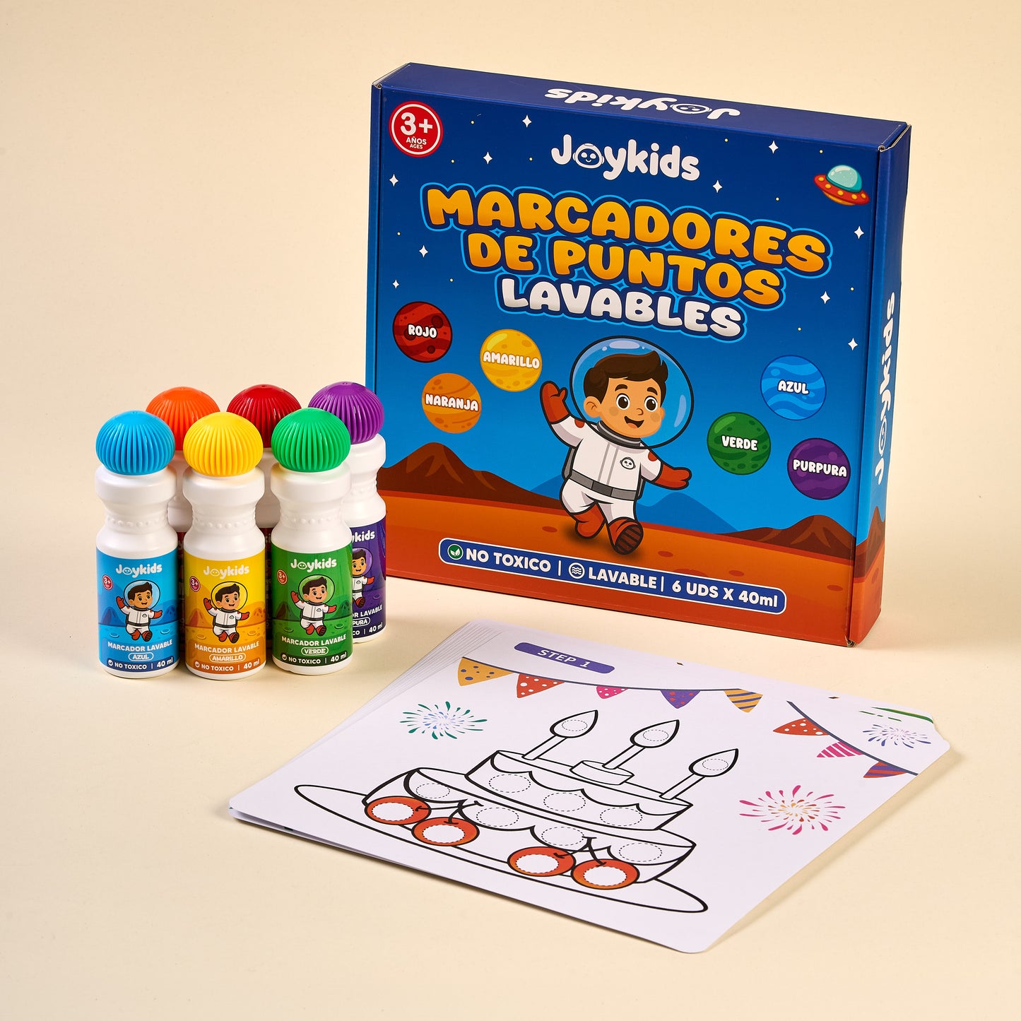 Kit De Marcadores De Puntos Lavables Joykids