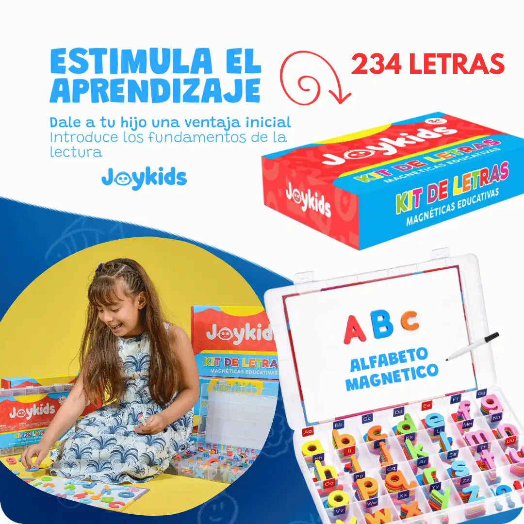 KIT DE LETRAS MAGNETICAS JOY KIDS