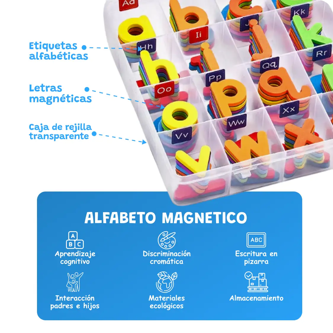 KIT DE LETRAS MAGNETICAS JOY KIDS