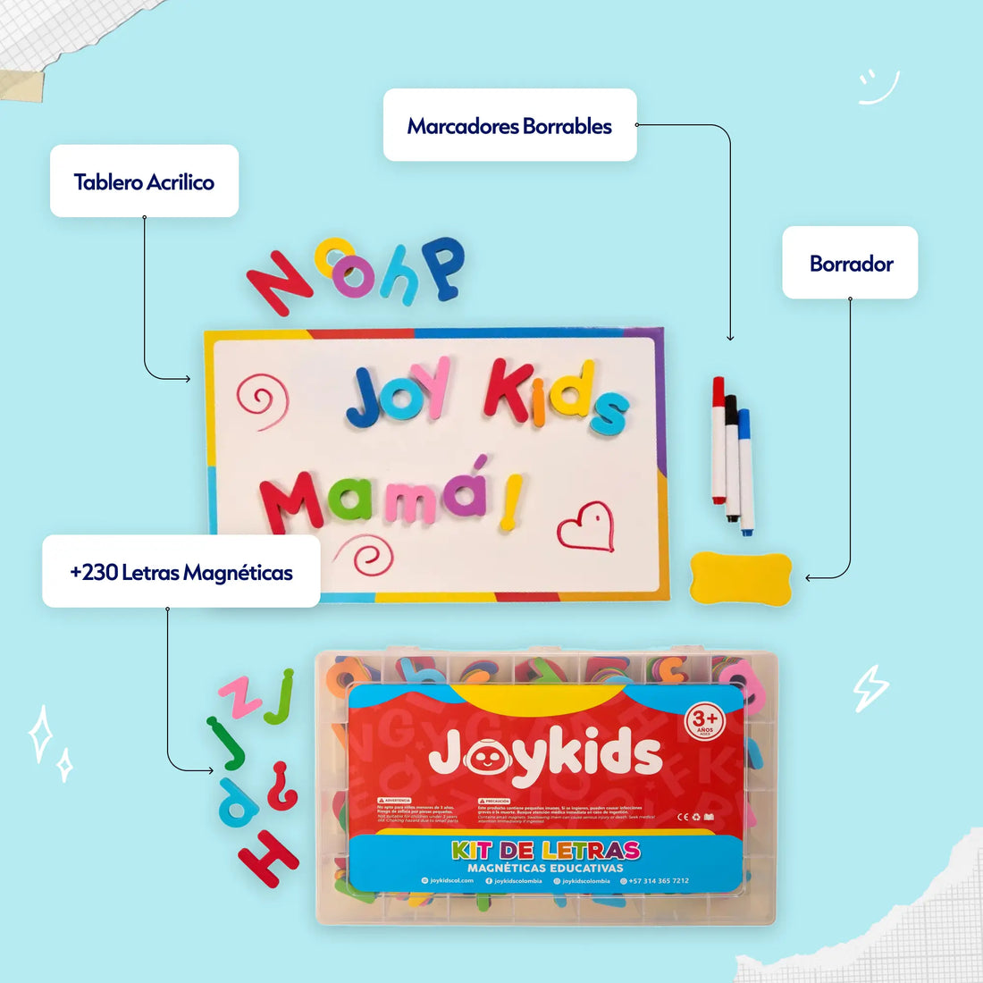 Kit De Letras Magneticas Joy Kids
